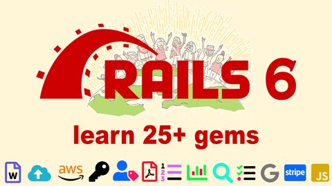 Ruby on Rails: Learn 25+ gems and build a Startup MVP 2023 Udemy coupons