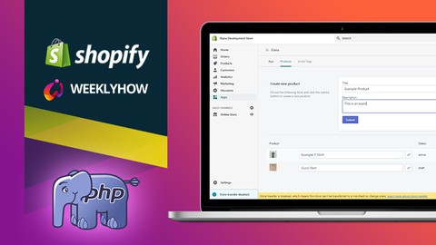 Shopify App Development - Vanilla PHP, GraphQL, & REST API Udemy coupons